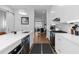 Modern kitchen with white cabinets, stainless steel appliances, and hardwood floors at 85 Boulevard Ne, Atlanta, GA 30312