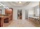 Spacious bathroom with double vanities, soaking tub and walk-in shower at 2832 Springbluff Ln, Buford, GA 30519