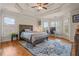 Bright bedroom featuring hardwood floors and bay windows at 2832 Springbluff Ln, Buford, GA 30519