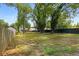 Wide open backyard, enclosed by wooden fencing and mature trees to offer space and privacy at 199 Racine Sw St, Atlanta, GA 30314