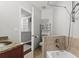 Bathroom with tub, shower, and granite vanity at 2479 Peachtree Rd # 101, Atlanta, GA 30324
