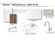 Kitchen design specifications for white cabinetry, island finish, and Calacatta Arno countertop at 502 Winston Croft Cir # 53, Johns Creek, GA 30022