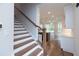 Modern home showcasing beautiful hardwood floors, stairs, and the bright, open floor plan at 502 Winston Croft Cir # 53, Johns Creek, GA 30022