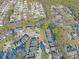 Aerial view of townhouses and community pool at 6034 Regent Mnr, Lithonia, GA 30058