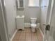 Clean bathroom with a white vanity and neutral-toned tile flooring at 3690 Darrah Sw Way, Atlanta, GA 30331