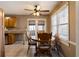 Kitchen dining area with table and chairs near sliding doors at 51 Willow Bend Nw Dr, Cartersville, GA 30121