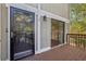 Condo entry with private deck and sliding glass door at 622 Powers Ferry North Se, Marietta, GA 30067