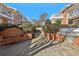 A community outdoor grill patio with a brick benches and professionally maintained landscaping at 885 Briarcliff Ne Rd # 21, Atlanta, GA 30306