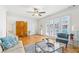 Bright living room with hardwood floors and French doors at 885 Briarcliff Ne Rd # 21, Atlanta, GA 30306