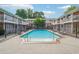 Inviting community pool with brick surround and multiple lounge chairs at 885 Briarcliff Ne Rd # 21, Atlanta, GA 30306