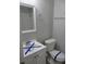 Updated bathroom with white vanity, toilet and shower at 2491 Crestdale Se Cir, Atlanta, GA 30316