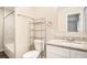 Clean bathroom with granite vanity and updated fixtures at 226 Collum Nw St, Atlanta, GA 30314