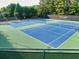 Well-maintained tennis courts for the community surrounded by trees, providing recreation and leisure at 535 Cape Ivey Dr, Dacula, GA 30019