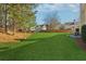 Spacious backyard with lush green grass and mature trees at 724 Landsdowne Ln, Locust Grove, GA 30248