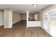 Open dining area with hardwood floors and access to the backyard at 2114 Black Oak Ln, Ellenwood, GA 30294