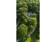 Aerial view showcasing home's location and landscaping at 2100 Davis Academy Rd, Rutledge, GA 30663