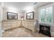 Bathroom with double vanity, granite countertops and updated fixtures at 2100 Davis Academy Rd, Rutledge, GA 30663