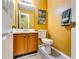 Small bathroom with single vanity and toilet at 3447 Portsmouth Cir, Stonecrest, GA 30038