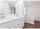 Double vanity bathroom with quartz countertops at 4100 Chanticleer Nw Dr, Kennesaw, GA 30152