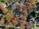 High-angle view showcasing a house surrounded by lush trees in autumn at 5375 Northland Ne Dr, Sandy Springs, GA 30342