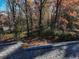 View of the backyard, showing a partially wooded area with fall leaves at 5375 Northland Ne Dr, Sandy Springs, GA 30342