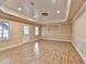 Finished basement with light walls, wood flooring, and recessed lighting at 1924 Wilkenson Xing, Marietta, GA 30066