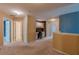 Upstairs hallway with carpet and access to bedrooms at 1411 Splitrock Sw Pl, Atlanta, GA 30331