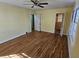 Spacious bedroom with hardwood floors and ceiling fan at 425 Hilderbrand Dr, Sandy Springs, GA 30328