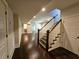 Finished basement with hardwood floors and staircase at 5981 Brundage Ln, Norcross, GA 30071