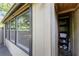 Exterior storage unit with shelving for paint and supplies at 141 Maison Nw Pl, Atlanta, GA 30327
