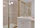 Bathroom with gold fixtures, a shower/tub combo, and a vanity at 750 Park Ne Ave # 6E, Atlanta, GA 30326