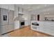 Modern kitchen with stainless steel appliances and white cabinetry at 750 Park Ne Ave # 6E, Atlanta, GA 30326