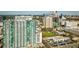 Aerial view of a modern highrise building in a vibrant city setting at 250 Pharr Rd # 712, Atlanta, GA 30305