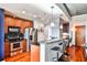 Modern kitchen with stainless steel appliances and granite countertops at 250 Pharr Rd # 712, Atlanta, GA 30305