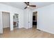 Light and bright bedroom with wood flooring and access to bathroom at 120 Howard Se St, Atlanta, GA 30317