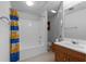 Basement bathroom with shower/tub combo, vanity, and toilet at 234 Hampton Shores Dr, Hampton, GA 30228