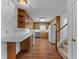 Spacious kitchen featuring oak cabinets and wood-look flooring at 234 Hampton Shores Dr, Hampton, GA 30228