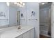 Clean bathroom with vanity, mirror, and shower/tub combo at 431 Kensington Parc Dr, Avondale Estates, GA 30002