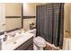 Clean bathroom with shower/tub combo and updated vanity at 2080 Misty Oaks Dr, Buford, GA 30519