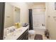 Clean bathroom with shower/tub combo and updated vanity at 2080 Misty Oaks Dr, Buford, GA 30519