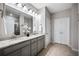 Elegant bathroom with double vanity, granite countertop, and large shower at 2475 Barley Crest Pass, Cumming, GA 30040