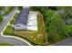 Aerial view of townhomes and community amenities at 702 Fairgate Rd, Marietta, GA 30064