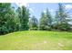 Spacious backyard with lush green lawn and mature trees at 5649 Eagles Watch, Douglasville, GA 30135