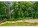 Wooded backyard view with mature trees and glimpse of pool at 5649 Eagles Watch, Douglasville, GA 30135