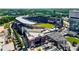 Aerial view of Truist Park, a modern baseball stadium, and its surrounding area at 1708 Evenstad Way, Smyrna, GA 30080