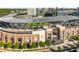 Aerial perspective showcasing Truist Park's exterior and surrounding cityscape at 1708 Evenstad Way, Smyrna, GA 30080