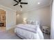 Bedroom with a queen bed and access to bathroom at 9680 Almaviva Dr, Alpharetta, GA 30022