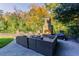 Relaxing backyard patio with fire pit and seating area at 9680 Almaviva Dr, Alpharetta, GA 30022
