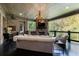Relaxing covered porch with fireplace and ample seating at 9680 Almaviva Dr, Alpharetta, GA 30022