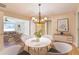 Inviting dining room featuring modern decor, a stylish chandelier, and hardwood floors, perfect for gatherings at 1931 Oana Sw St, Atlanta, GA 30310